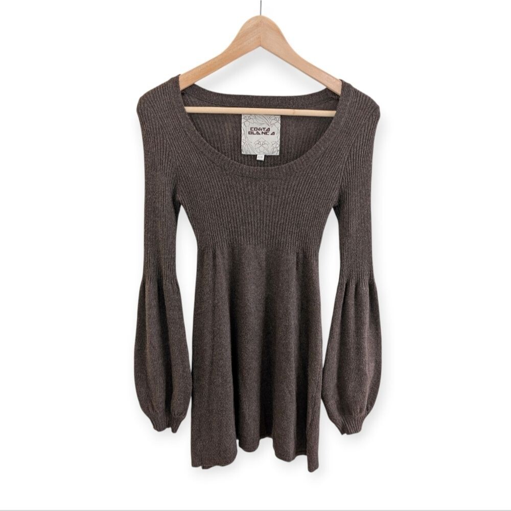 Y2K Baby Doll Bell Sleeve Sweater XS